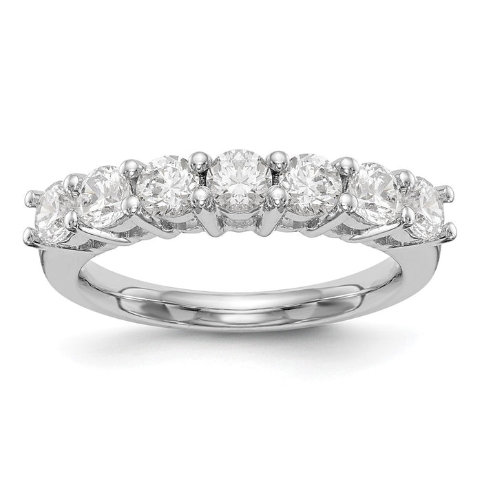 Buy Exclusive 14K White Gold 7-Stone Diamond Band Setting - Affordable Luxury-1
