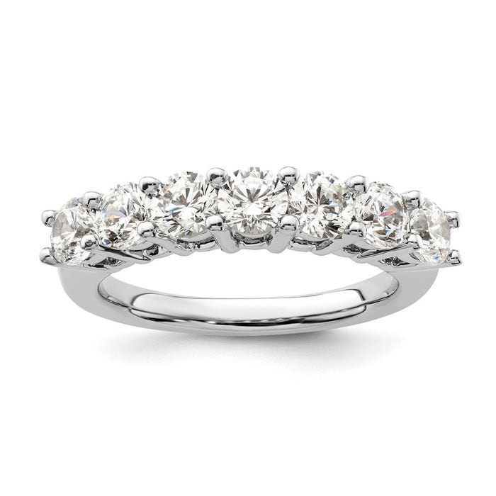 Buy 14K White Gold 7-Stone Diamond Band - 1.6 Carat Luxury Value Ring-1