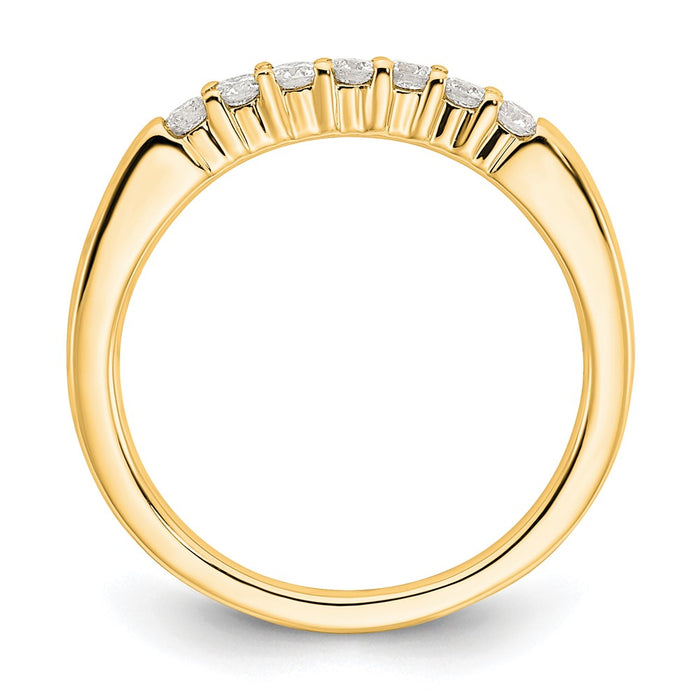 Buy 14K Yellow Gold 7-Stone Diamond Band Setting - Stylish Luxury Value!-2