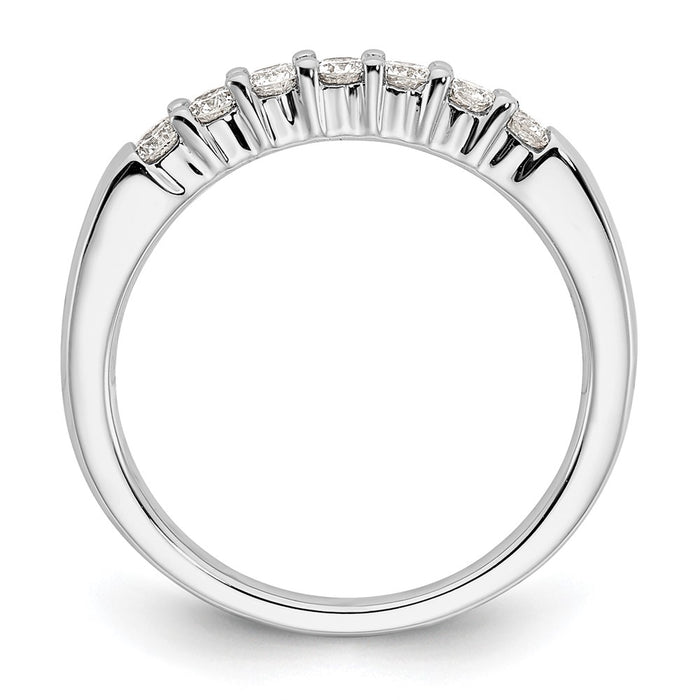Buy Stylish 14K White Gold 7-Stone Round Diamond Band - 1/3 Carat Value-2