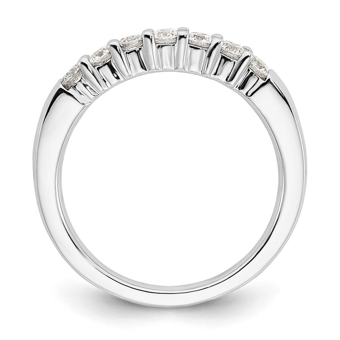 Exclusive 14K White Gold 7-Stone Diamond Band Setting - Stylish & Affordable-2