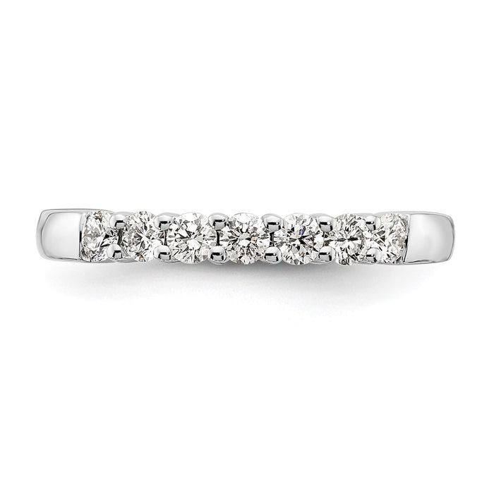 Exclusive 14K White Gold 7-Stone Diamond Band Setting - Stylish & Affordable-3