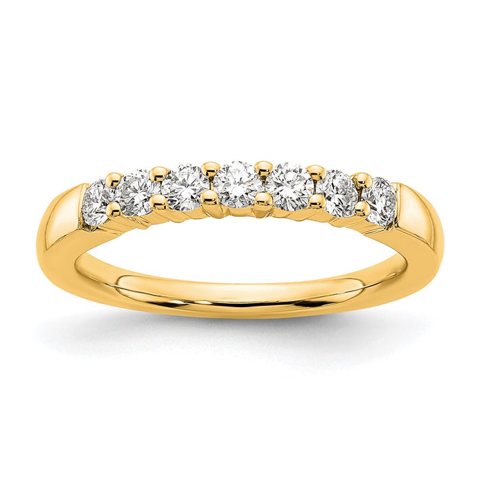 Buy Exclusive 14K Yellow Gold Diamond Band Setting for 7 x 2.5mm Stones-1