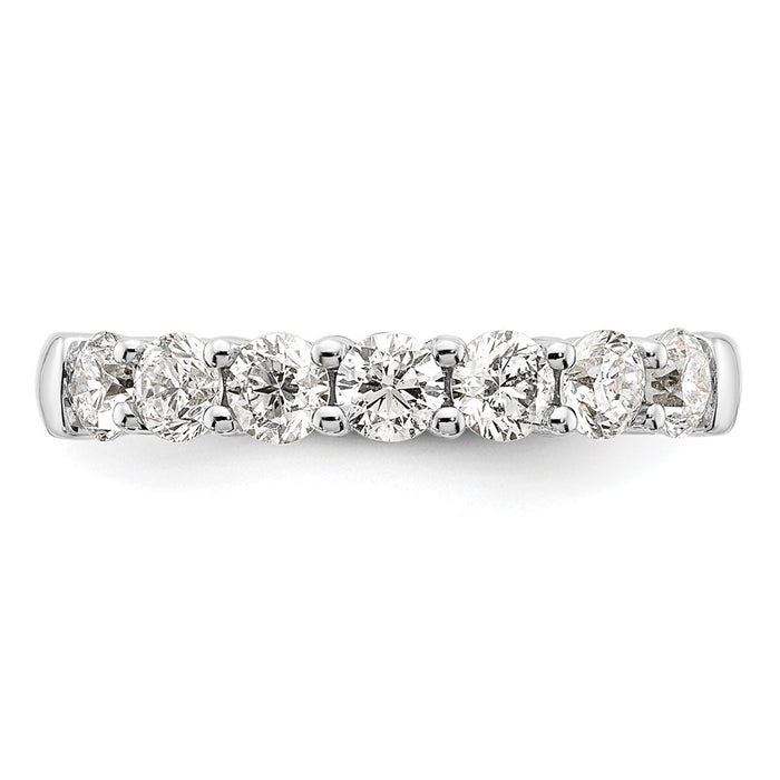 High-Quality 14K White Gold 7-Stone Diamond Band Setting - Stylish Value!-4