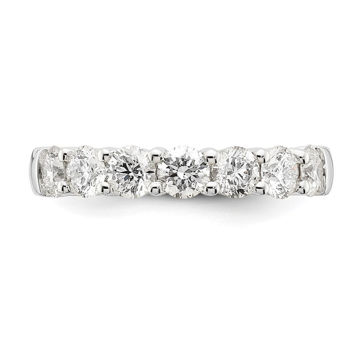 Buy Stylish 14K White Gold 7-Stone Round Diamond Band - 1.6 Carat Value!-3