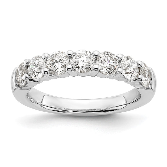 Buy Stylish 14K White Gold 7-Stone Round Diamond Band - 1.6 Carat Value!-1