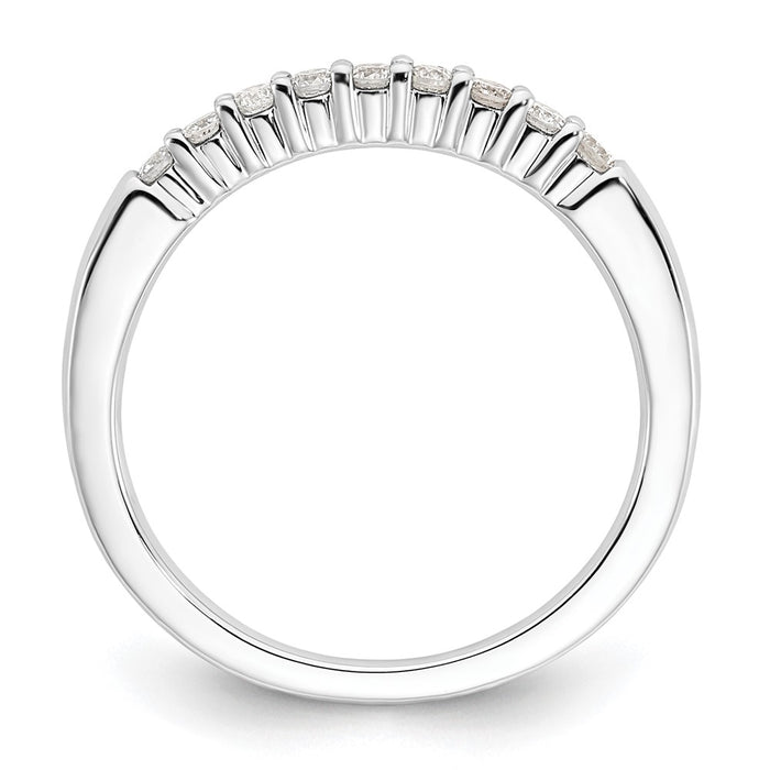 Buy 14K White Gold Diamond Band - 1/5 Carat, Stylish 9-Stone Design, Affordable Price-2