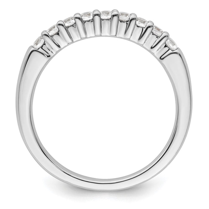 Exclusive 14K White Gold 9-Stone Diamond Band Setting | Stylish & Affordable!-2
