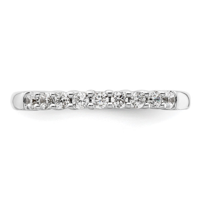 Exclusive 14K White Gold 9-Stone Diamond Band Setting | Stylish & Affordable!-4