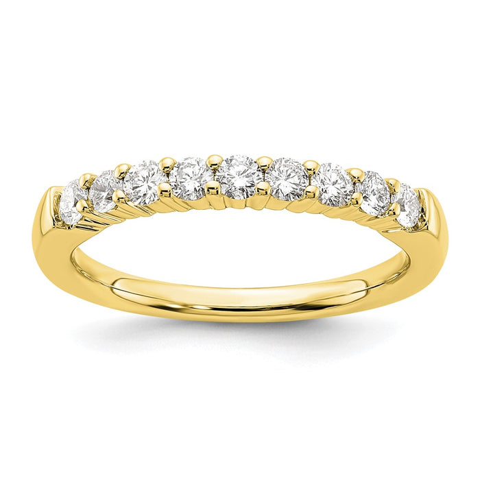 Buy Stylish 10K Yellow Gold 9-Stone Diamond Band Setting for 9 x 2.3mm-1