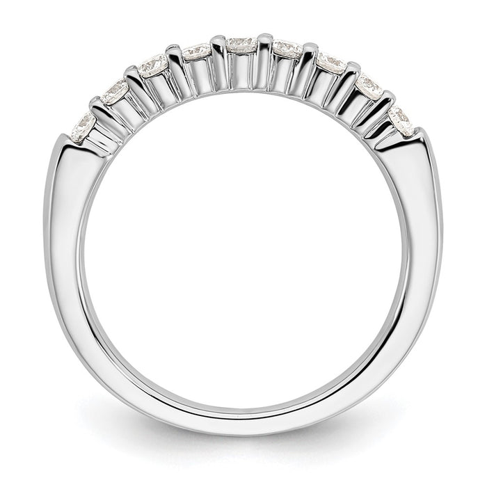 Buy Exclusive 14K White Gold 9-Stone Diamond Band Setting - Affordable Luxury-3