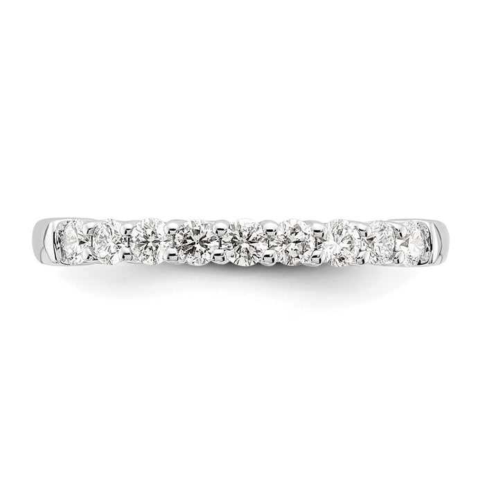 Buy Stylish 14K White Gold 9-Stone Diamond Band - 1/2 Carat Total Weight-3