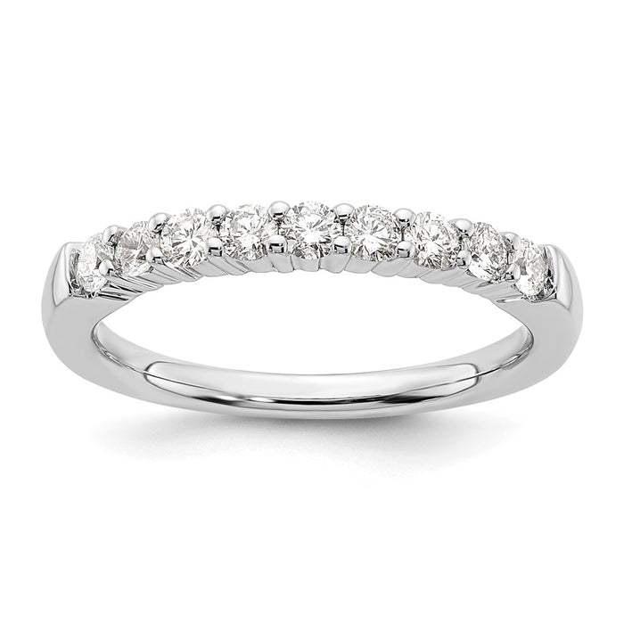 Buy Exclusive 14K White Gold 9-Stone Diamond Band Setting - Affordable Luxury-1