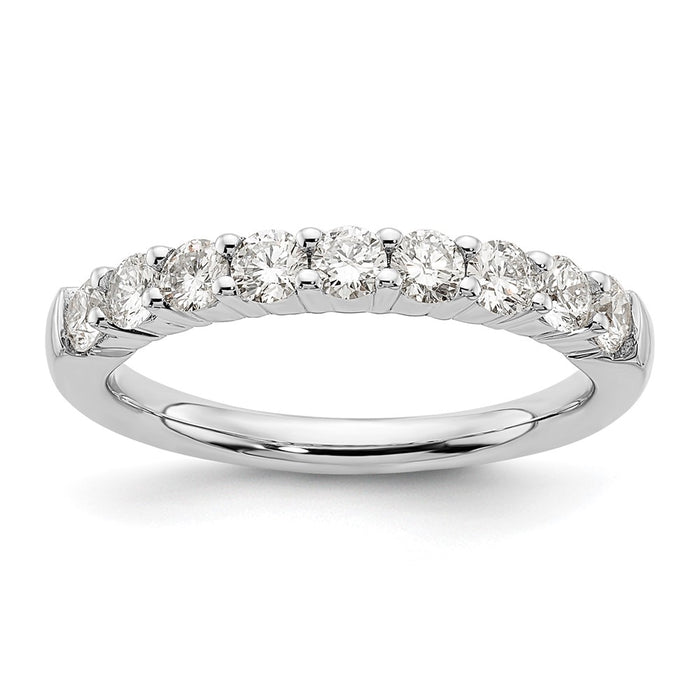 Buy High-Quality 14K White Gold 9-Stone Diamond Band - 3/4 Carat Value!-1