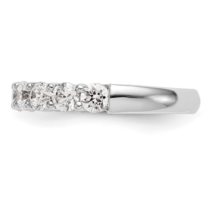 Buy 14K White Gold 1 Carat Round Diamond Band - Stylish 9-Stone Setting-3