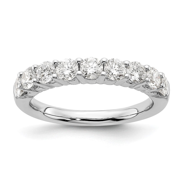 Buy 14K White Gold 9-Stone Diamond Band - 1.15 Carat Luxury Value-1