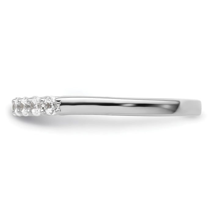 Buy Stylish 14K White Gold 9-Stone Diamond Band - 1/3 Carat, Affordable Luxury-3