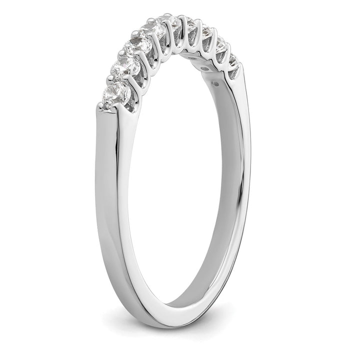 Buy Stylish 14K White Gold 9-Stone Diamond Band - 1/3 Carat, Affordable Luxury-6