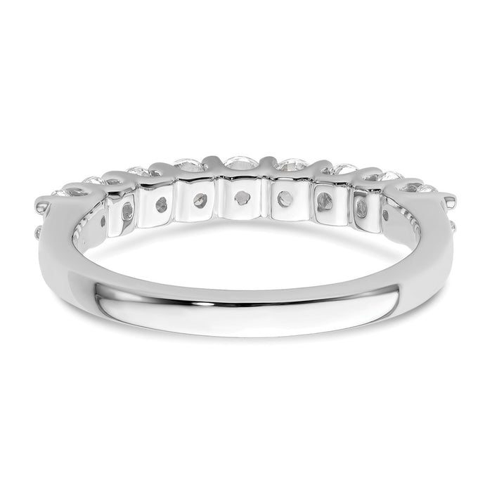 High-Quality 14K White Gold 9-Stone Diamond Band Setting - Stylish Value Choice!-5