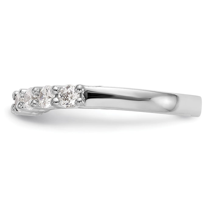 Order Luxury 14K White Gold Diamond Band - 7/8 Carat, 9-Stone Design-3