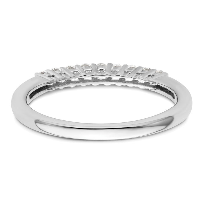 High-Quality 14K White Gold 9-Stone Diamond Band - Stylish 1/5 Carat Value-5
