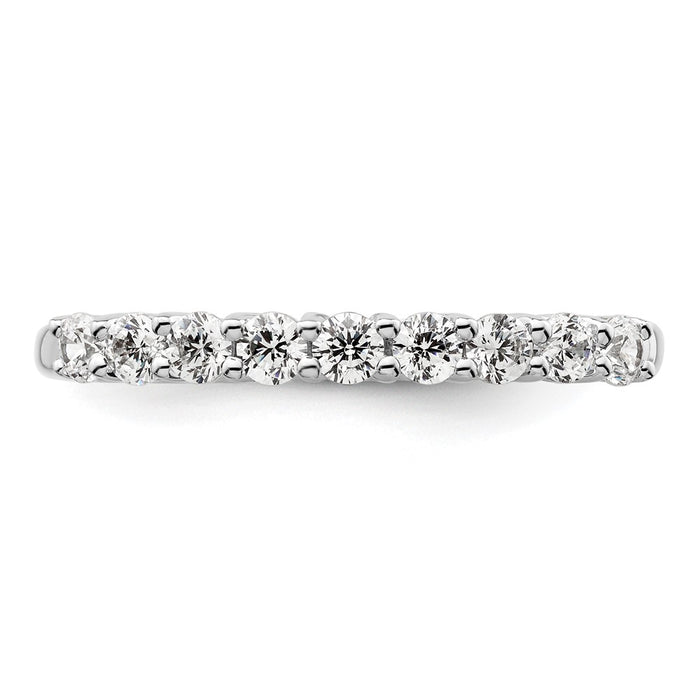 Buy Stylish 14K White Gold Diamond Band Setting for 9 x 2.3mm Stones-4