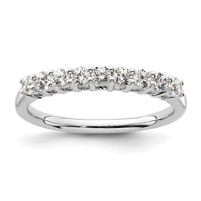 Buy Stylish 14K White Gold Diamond Band Setting for 9 x 2.3mm Stones-1