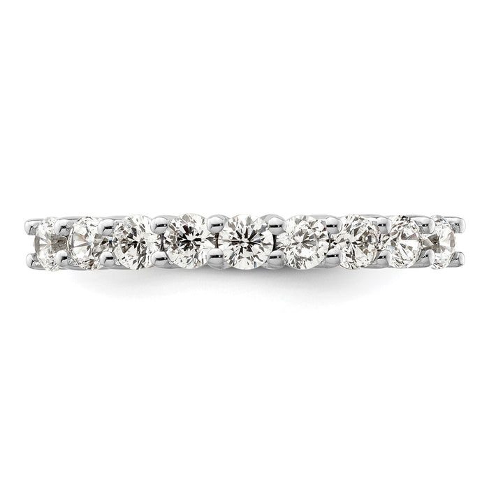 Buy Stylish 14K White Gold 9-Stone Diamond Band - 3/4 Carat Value Ring-4