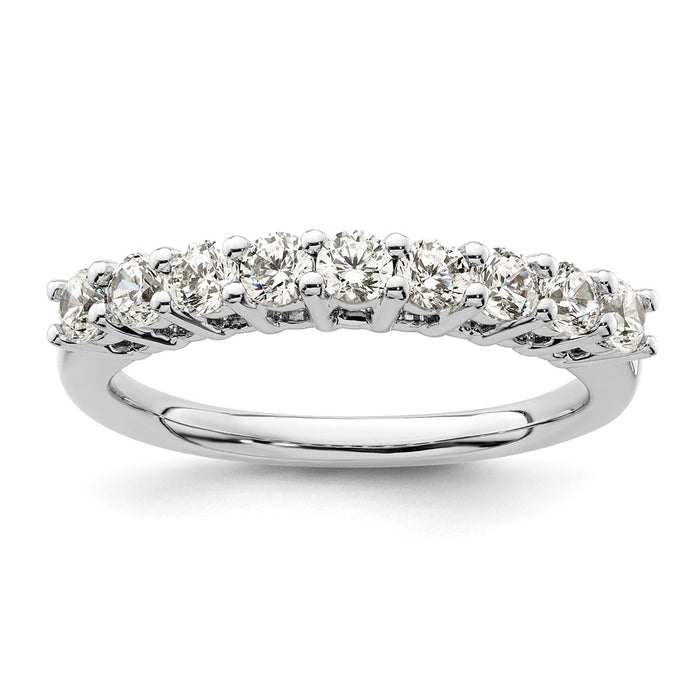 Buy Stylish 14K White Gold 9-Stone Diamond Band - 3/4 Carat Value Ring-1