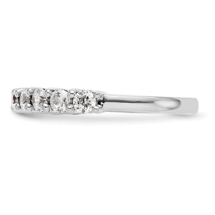 High-Quality 14K White Gold Diamond Band Setting for 9 Round 3.2mm Diamonds-3