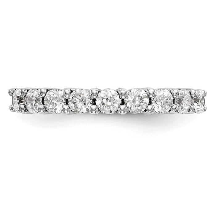 Exclusive 14K White Gold 9-Stone Diamond Band - 1.15 Carat Luxury Design-4
