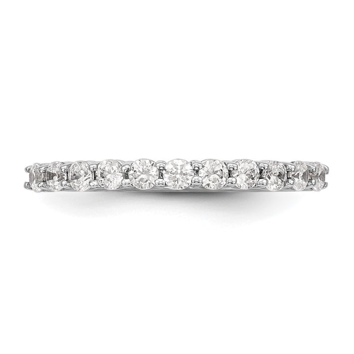 Buy Stylish 14K White Gold 11-Stone 1/2 Carat Diamond Eternity Band-4