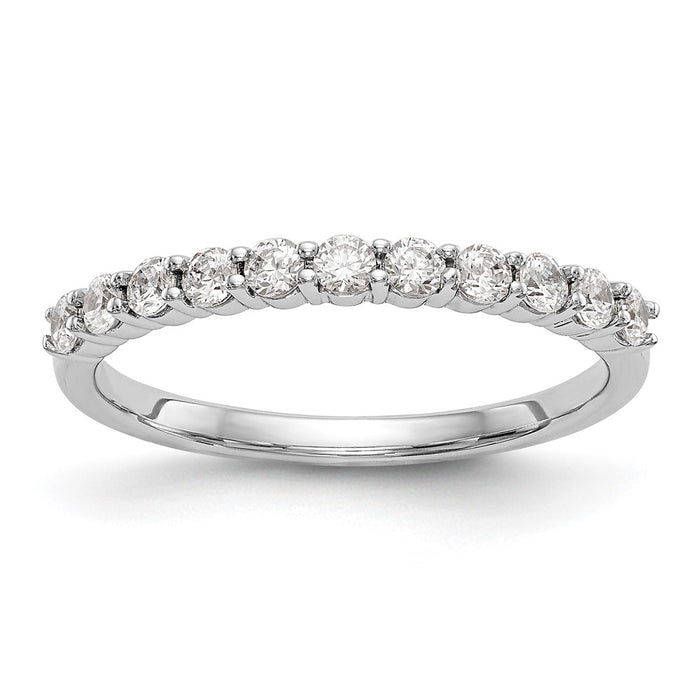 Buy Stylish 14K White Gold 11-Stone 1/2 Carat Diamond Eternity Band-1