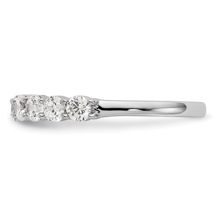 Order 14K White Gold 1 Carat Diamond Band - Stylish 11 Stone Ring-3