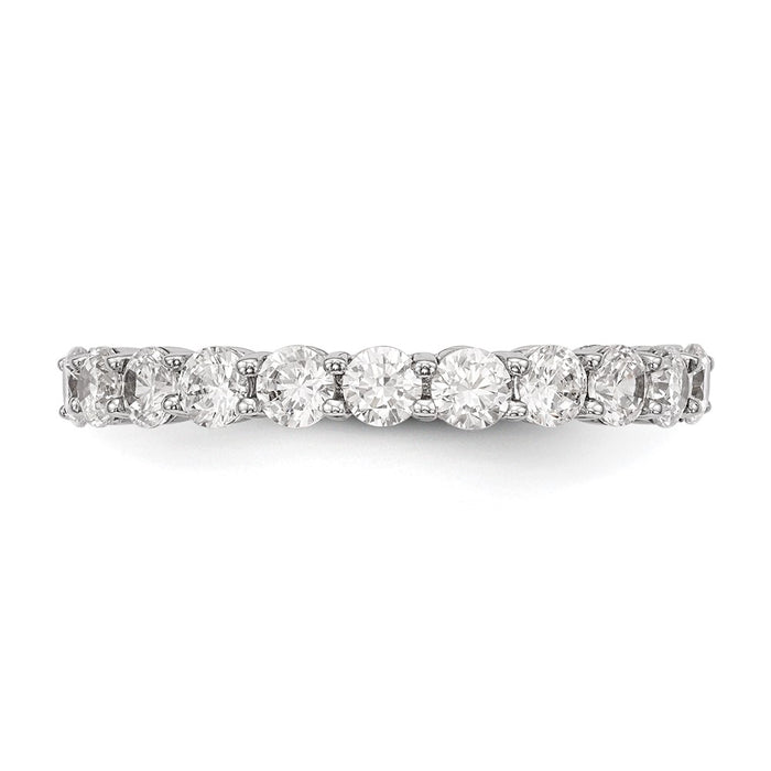 Order 14K White Gold 1 Carat Diamond Band - Stylish 11 Stone Ring-4