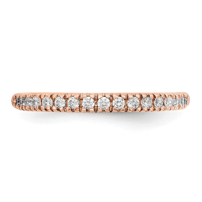 Buy Exclusive 14K Rose Gold 1/4 Carat Diamond Eternity Band - Stylish Value-4