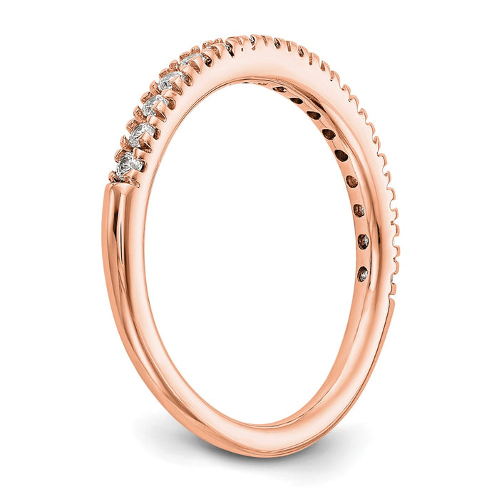 Buy Exclusive 14K Rose Gold 1/4 Carat Diamond Eternity Band - Stylish Value-6