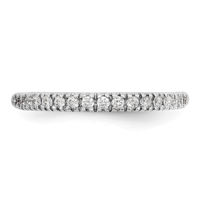 Designer 14K White Gold 1/4 Carat Diamond Eternity Band - Stylish Value!-4