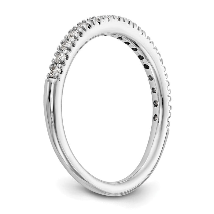 Designer 14K White Gold 1/4 Carat Diamond Eternity Band - Stylish Value!-6