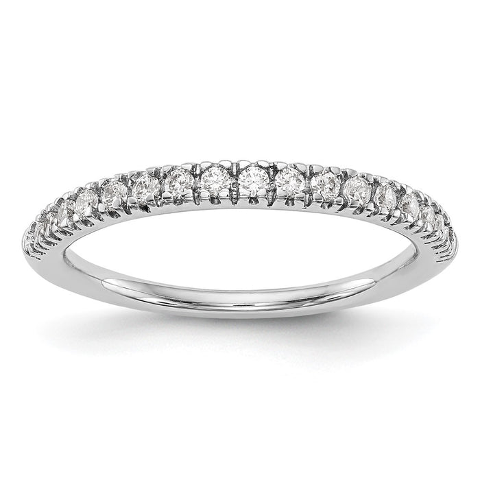 Designer 14K White Gold 1/4 Carat Diamond Eternity Band - Stylish Value!-1