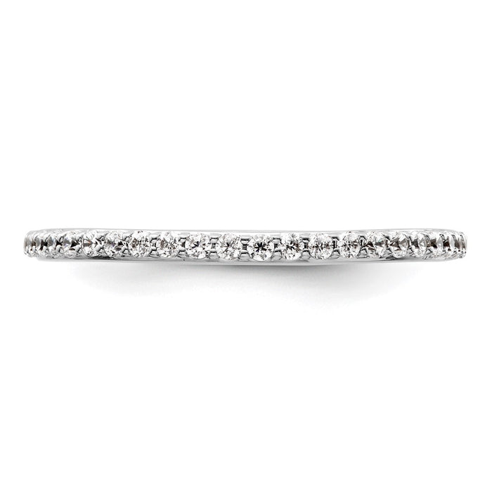 High-Quality 14K White Gold 1/4 Carat Diamond Eternity Band - Stylish Value!-4