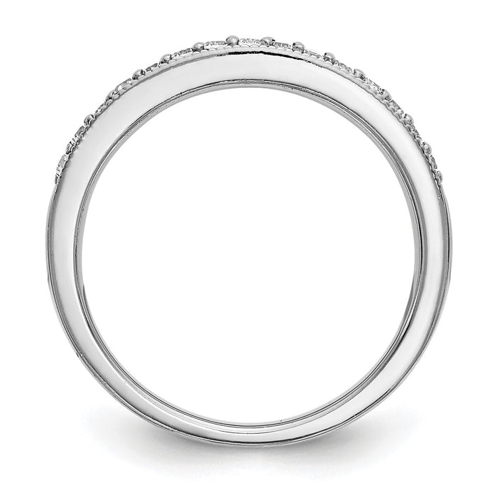 High-Quality 14K White Gold Diamond Band - 1/5 Carat, Stylish Value!-2