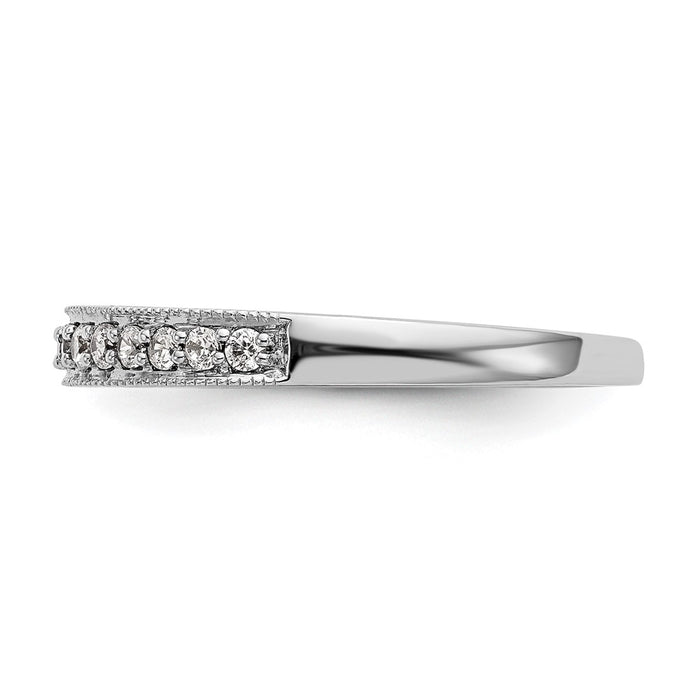 High-Quality 14K White Gold Diamond Band - 1/5 Carat, Stylish Value!-3