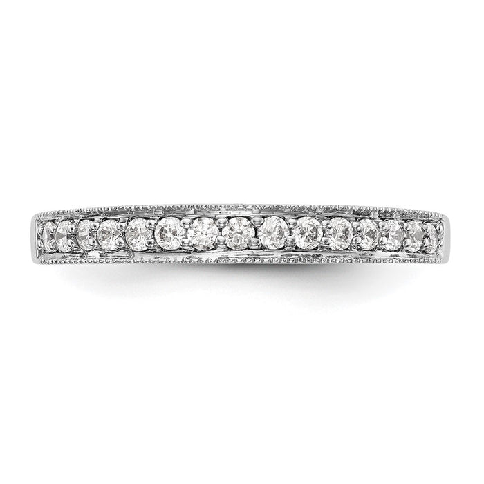 High-Quality 14K White Gold Diamond Band - 1/5 Carat, Stylish Value!-4