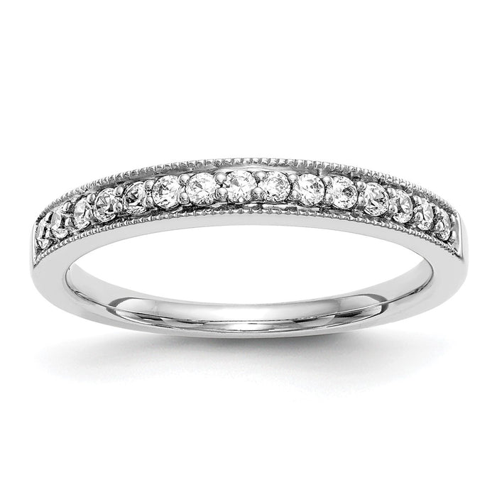 High-Quality 14K White Gold Diamond Band - 1/5 Carat, Stylish Value!-1