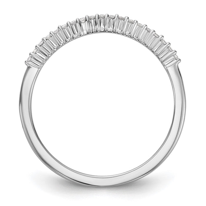 Exclusive 14K White Gold Diamond Band - 1/10 Carat, Stylish Luxury Jewelry-2