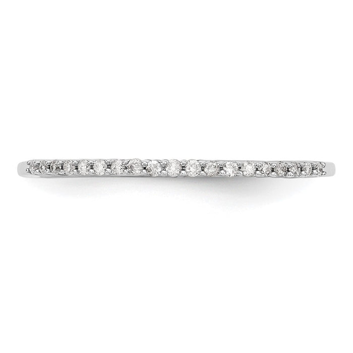 Exclusive 14K White Gold Diamond Band - 1/10 Carat, Stylish Luxury Jewelry-4