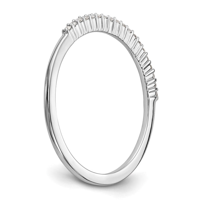 Exclusive 14K White Gold Diamond Band - 1/10 Carat, Stylish Luxury Jewelry-6