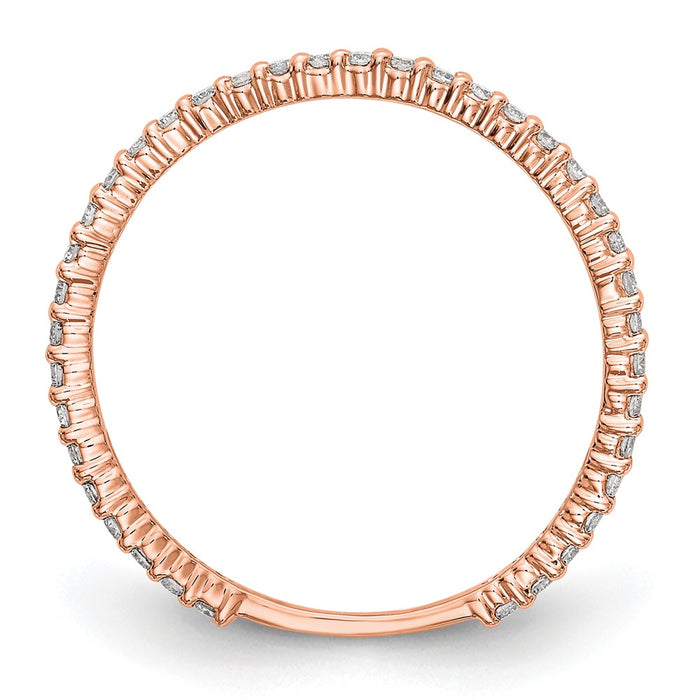 Exclusive 14K Rose Gold Wedding Band - 1/3 Carat Diamonds at Value Price!-2