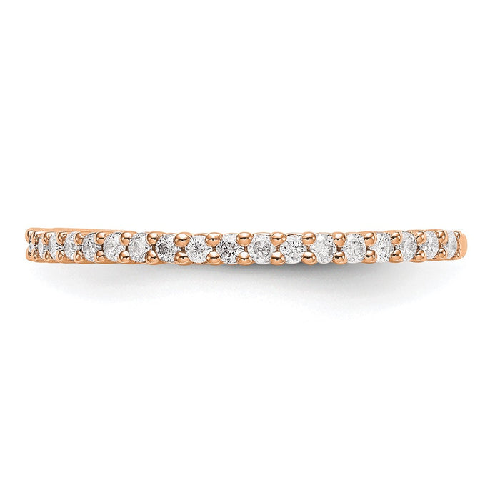 Exclusive 14K Rose Gold Wedding Band - 1/3 Carat Diamonds at Value Price!-3